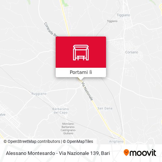 Mappa Alessano Montesardo - Via Nazionale 139