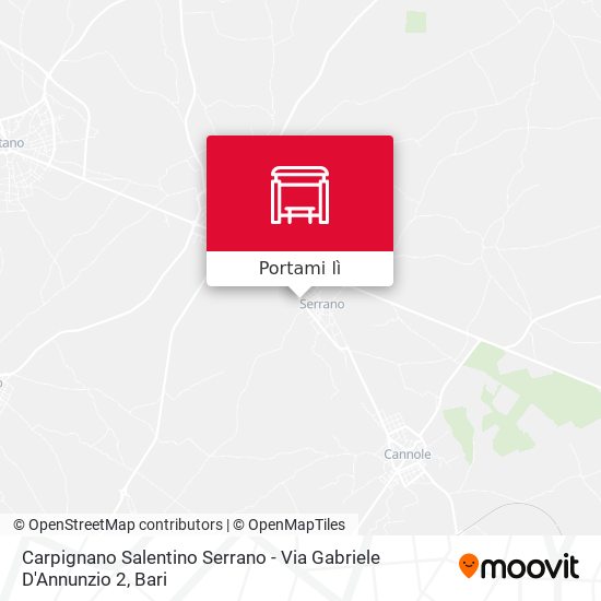 Mappa Carpignano Salentino Serrano - Via Gabriele D'Annunzio 2