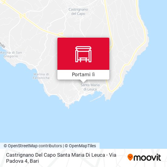 Mappa Castrignano Del Capo Santa Maria Di Leuca - Via Padova 4