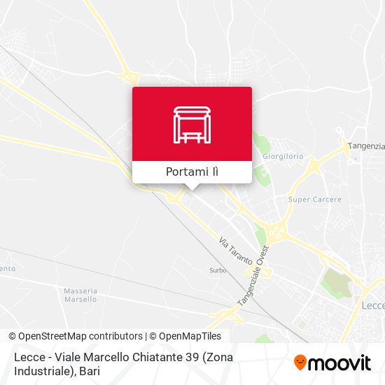 Mappa Lecce - Viale Marcello Chiatante 39 (Zona Industriale)