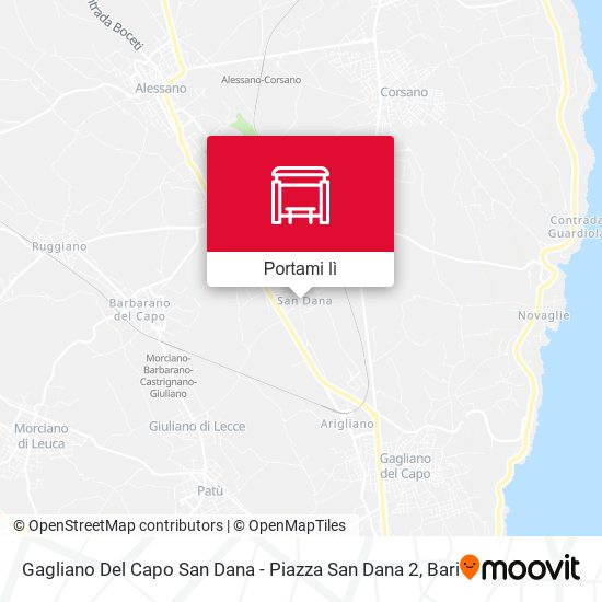 Mappa Gagliano Del Capo San Dana - Piazza San Dana 2
