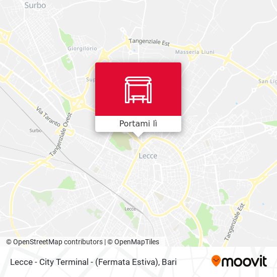 Mappa Lecce - City Terminal - (Fermata Estiva)