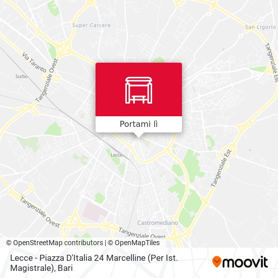 Mappa Lecce - Piazza D'Italia 24 Marcelline (Per Ist. Magistrale)