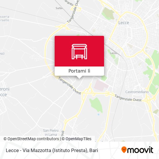 Mappa Lecce - Via Mazzotta (Istituto Presta)