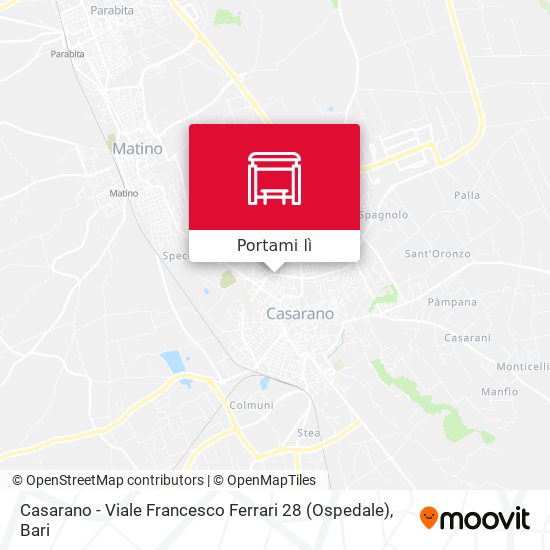 Mappa Casarano - Viale Francesco Ferrari 28 (Ospedale)
