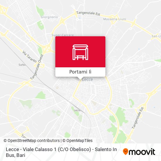 Mappa Lecce - Viale Calasso 1 (C / O Obelisco) - Salento In Bus