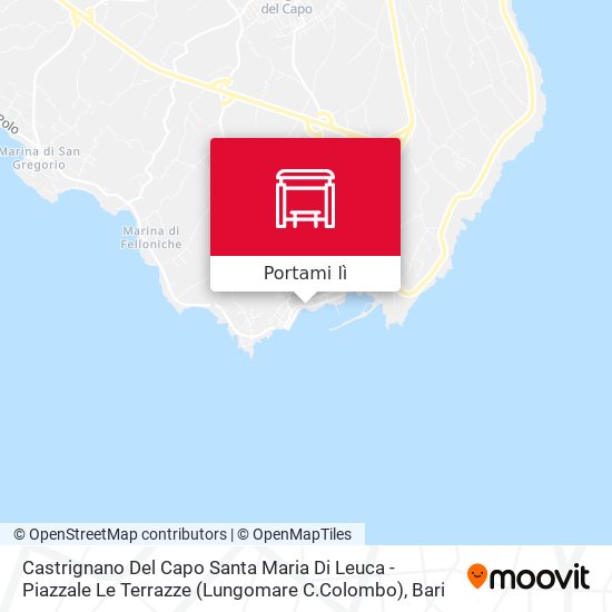 Mappa Castrignano Del Capo Santa Maria Di Leuca - Piazzale Le Terrazze (Lungomare C.Colombo)