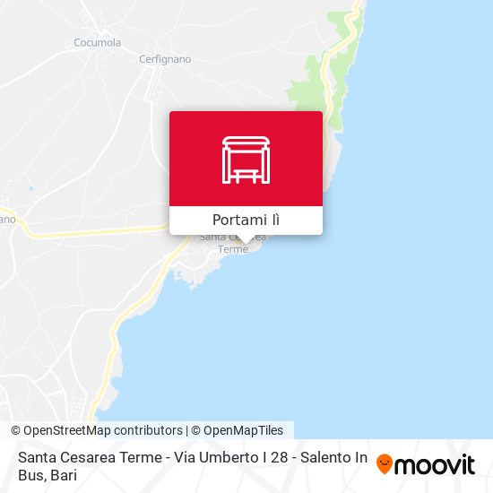 Mappa Santa Cesarea Terme - Via Umberto I 28 - Salento In Bus