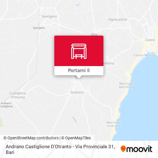 Mappa Andrano Castiglione D'Otranto - Via Provinciale 31