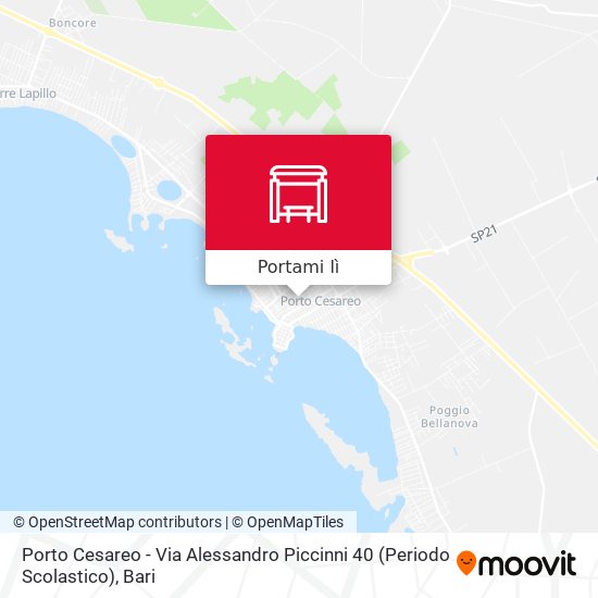 Mappa Porto Cesareo - Via Alessandro Piccinni 40 (Periodo Scolastico)