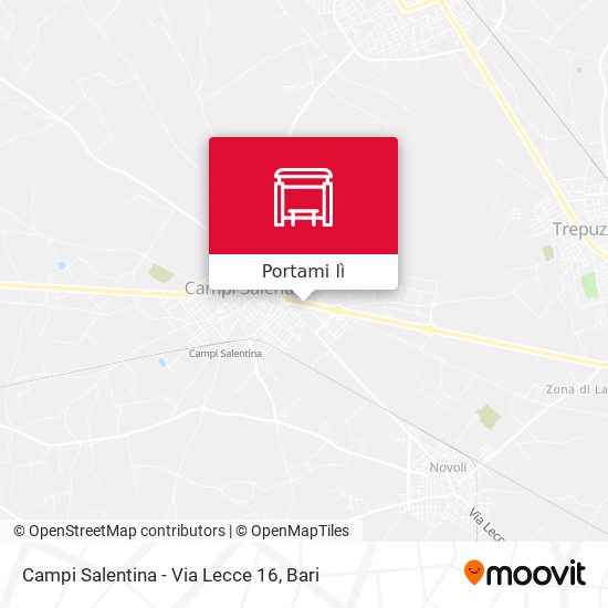 Mappa Campi Salentina - Via Lecce 16