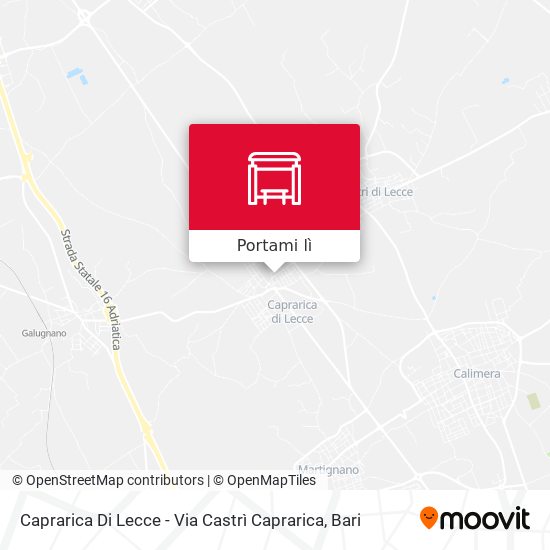Mappa Caprarica Di Lecce - Via Castrì Caprarica