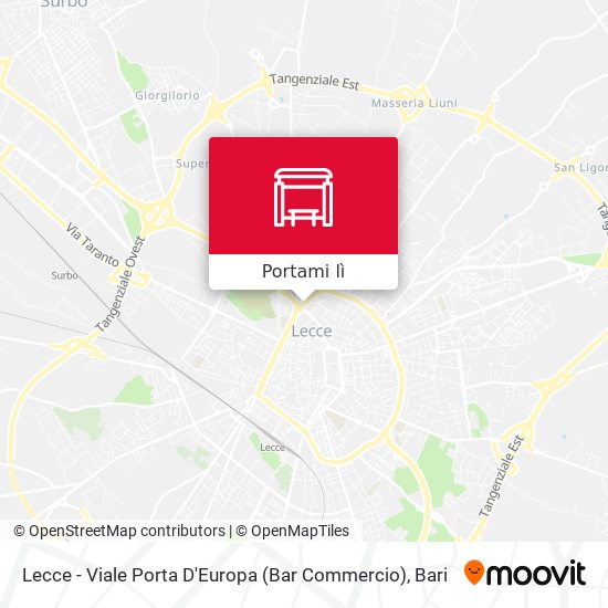 Mappa Lecce - Viale Porta D'Europa (Bar Commercio)