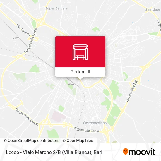Mappa Lecce - Viale Marche 2 / B (Villa Bianca)
