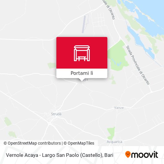 Mappa Vernole Acaya - Largo San Paolo (Castello)