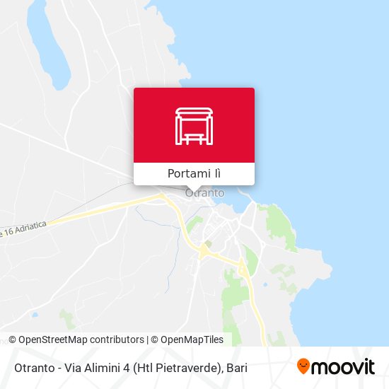 Mappa Otranto - Via Alimini 4 (Htl Pietraverde)