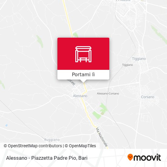 Mappa Alessano - Piazzetta Padre Pio