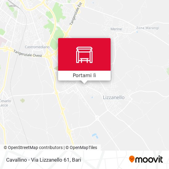 Mappa Cavallino - Via Lizzanello 61