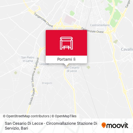 Mappa San Cesario Di Lecce - Circonvallazione Stazione Di Servizio