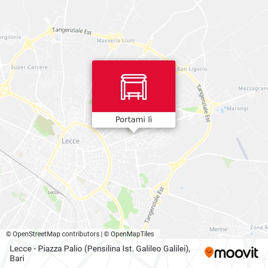 Mappa Lecce - Piazza Palio (Pensilina Ist. Galileo Galilei)