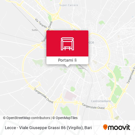 Mappa Lecce - Viale Giuseppe Grassi 86 (Virgilio)