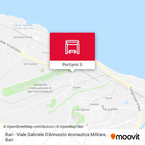 Mappa Bari - Viale Gabriele D'Annunzio Aronautica Militare