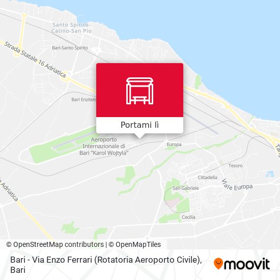 Mappa Bari - Via Enzo Ferrari (Rotatoria Aeroporto Civile)