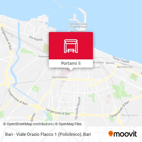 Mappa Bari - Viale Orazio Flacco 1 (Policlinico)