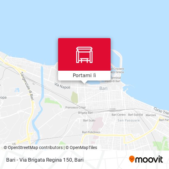 Mappa Bari - Via Brigata Regina 150