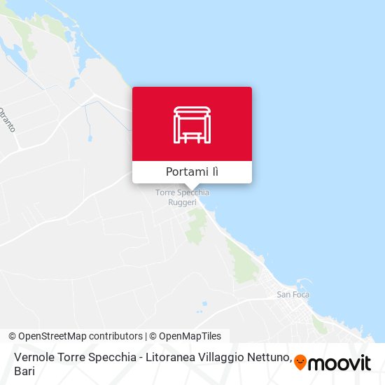 Mappa Vernole Torre Specchia - Litoranea Villaggio Nettuno