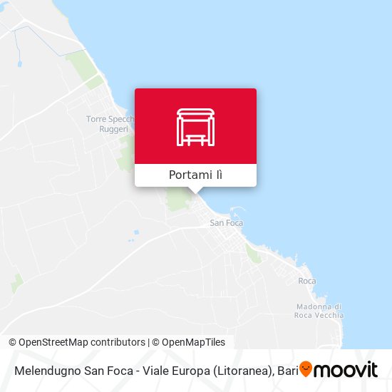 Mappa Melendugno San Foca -  Viale Europa (Litoranea)
