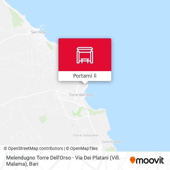 Mappa Melendugno Torre Dell'Orso - Via Dei Platani (Vill. Malama)