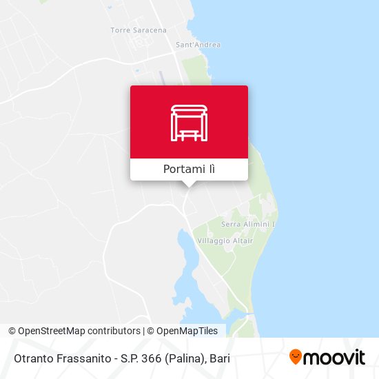 Mappa Otranto Frassanito - S.P. 366 (Palina)