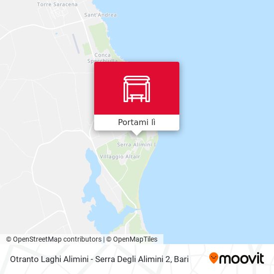Mappa Otranto Laghi Alimini - Serra Degli Alimini 2