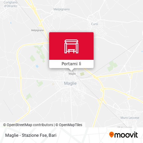 Mappa Maglie - Stazione Fse
