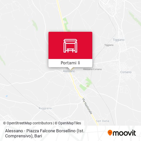 Mappa Alessano - Piazza Falcone Borsellino (Ist. Comprensivo)