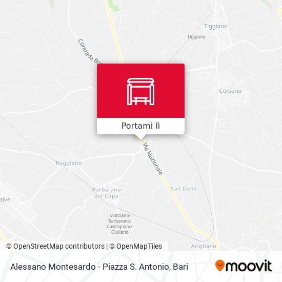 Mappa Alessano Montesardo - Piazza S. Antonio