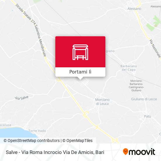 Mappa Salve - Via Roma Incrocio Via De Amicis