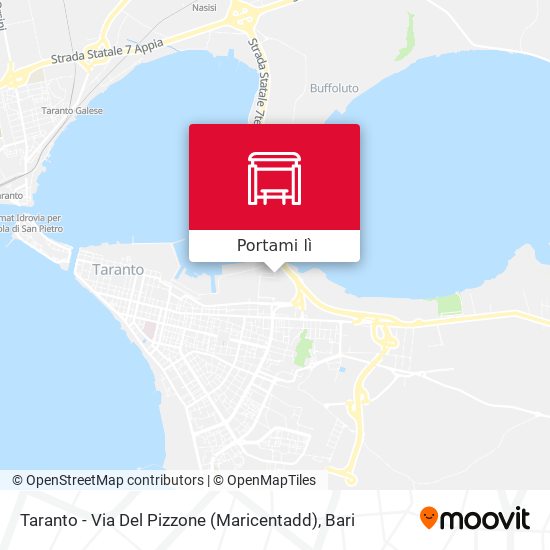 Mappa Taranto - Via Del Pizzone (Maricentadd)