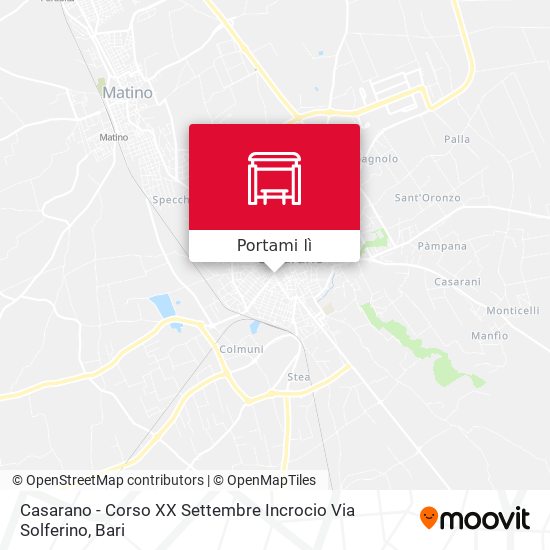 Mappa Casarano - Corso XX Settembre Incrocio Via Solferino