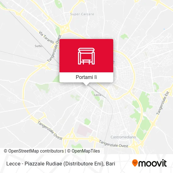 Mappa Lecce - Piazzale Rudiae (Distributore Eni)