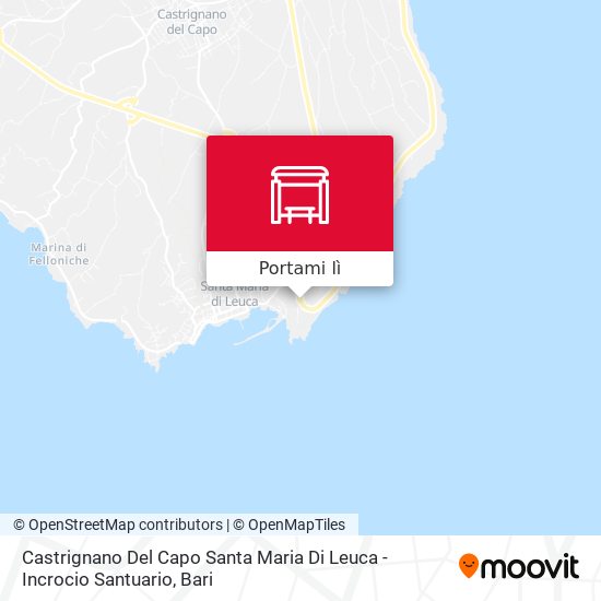 Mappa Castrignano Del Capo Santa Maria Di Leuca - Incrocio Santuario