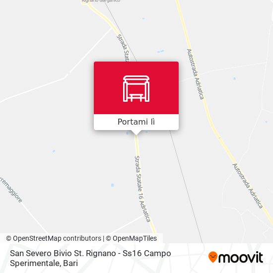Mappa San Severo Bivio St. Rignano - Ss16 Campo Sperimentale