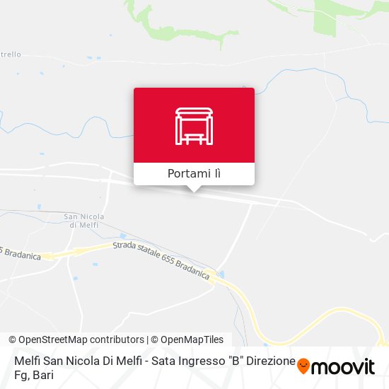 Mappa Melfi San Nicola Di Melfi - Sata Ingresso  "B"  Direzione Fg