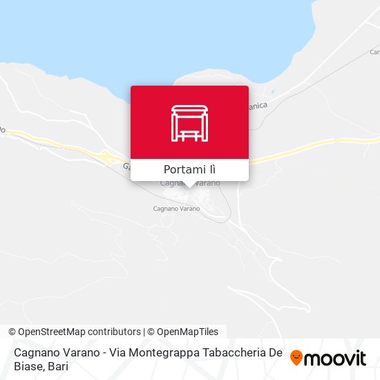 Mappa Cagnano Varano - Via Montegrappa Tabaccheria De Biase