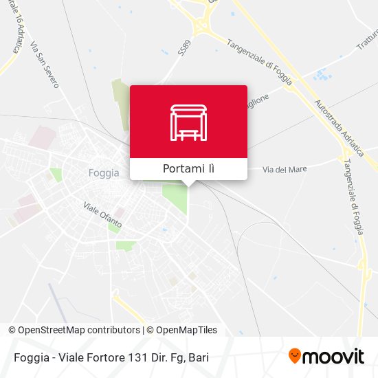 Mappa Foggia - Viale Fortore 131   Dir. Fg