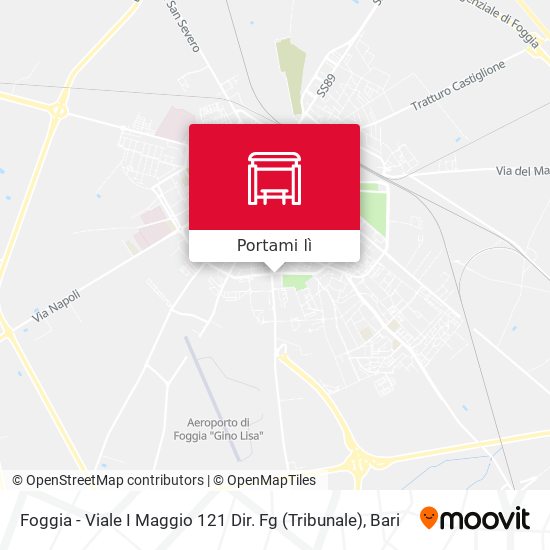 Mappa Foggia - Viale I Maggio 121 Dir. Fg (Tribunale)