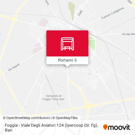 Mappa Foggia - Viale Degli Aviatori 124 (Ipercoop  Dir. Fg)
