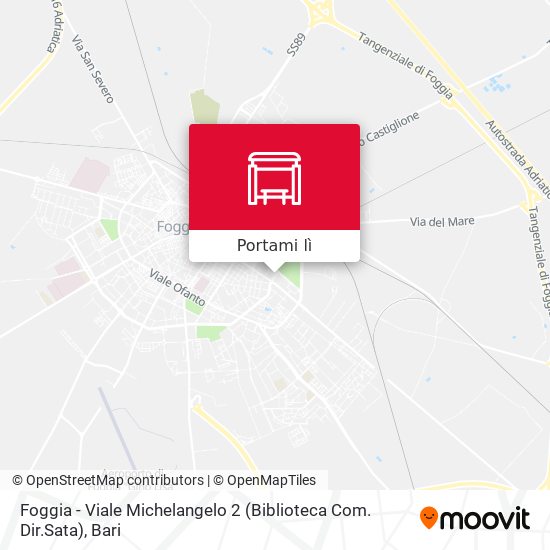 Mappa Foggia - Viale Michelangelo 2  (Biblioteca Com. Dir.Sata)