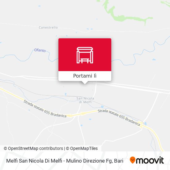 Mappa Melfi San Nicola Di Melfi - Mulino Direzione Fg